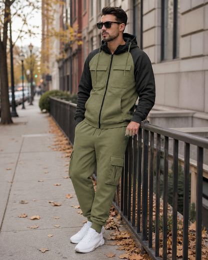 The Hudson Men’s Fleece-Lined Colorblock Utility Set