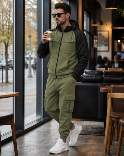 The Hudson Men’s Fleece-Lined Colorblock Utility Set