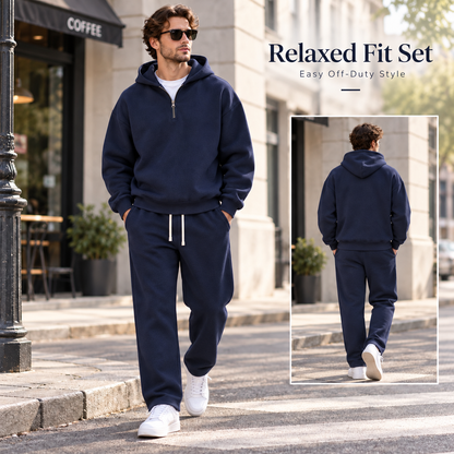 Men's 2-Piece Casual Tracksuit Set – Sporty Sweatshirt & Pants