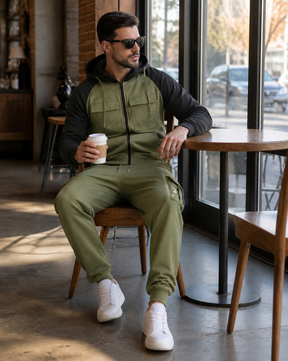 The Hudson Men’s Fleece-Lined Colorblock Utility Set