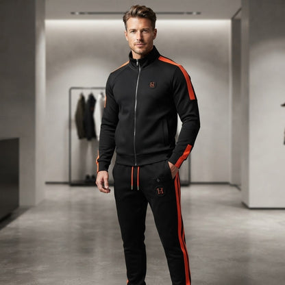 Ensemble de survêtement d'hiver brodé haut de gamme pour homme