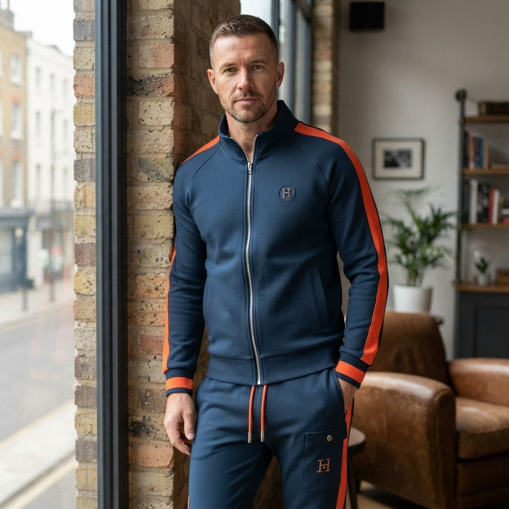 Ensemble de survêtement d'hiver brodé haut de gamme pour homme