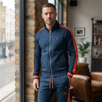 Ensemble de survêtement d'hiver brodé haut de gamme pour homme