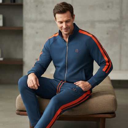 Ensemble de survêtement d'hiver brodé haut de gamme pour homme
