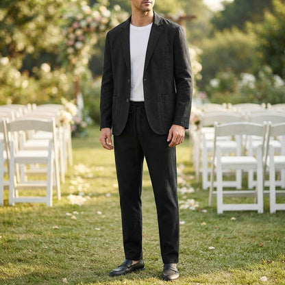 LEINEN-CASUAL-ANZUG-SET