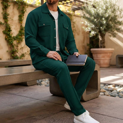The Mercer Men’s Waffle-Knit Shirt & Pants Set