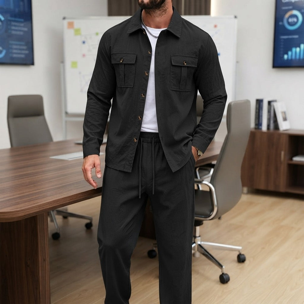 Linen Casual Workwear Set