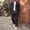 Men's Fitted Woven 2-Piece Set | Long Sleeve Shirt and Pants