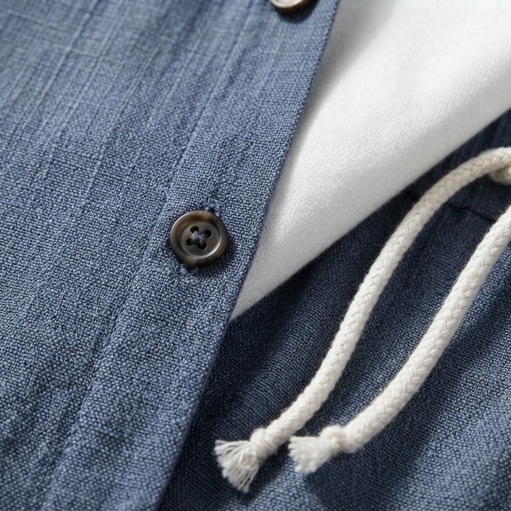 Men's Fitted Woven 2-Piece Set | Long Sleeve Shirt and Pants