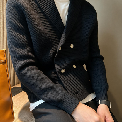 The Beaumont Men’s Double-Breasted Shawl Collar Cardigan